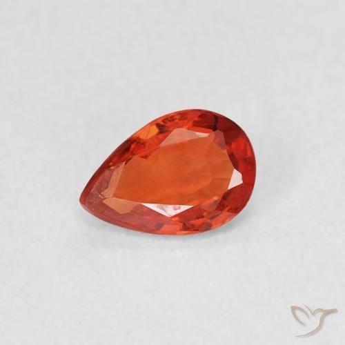 0.46ct Naturel Rouge moyen Saphir, En forme de poire, VVS-VS