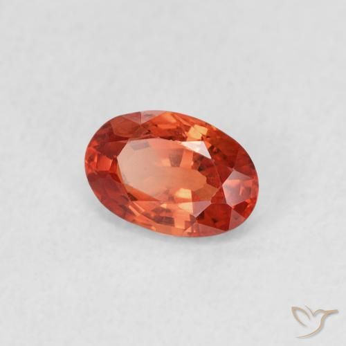 Saphir Rouge cramoisi vif naturelle ovale, 0.64 ct, VVS-VS