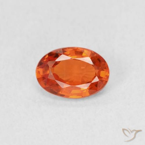 0.69ct Naturel Orange rougeâtre Saphir, ovale, VS