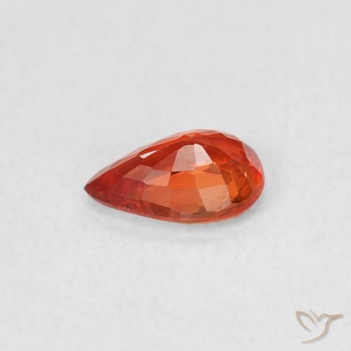 Saphir Orange chaud naturelle En forme de poire, 0.47 ct, VVS-VS