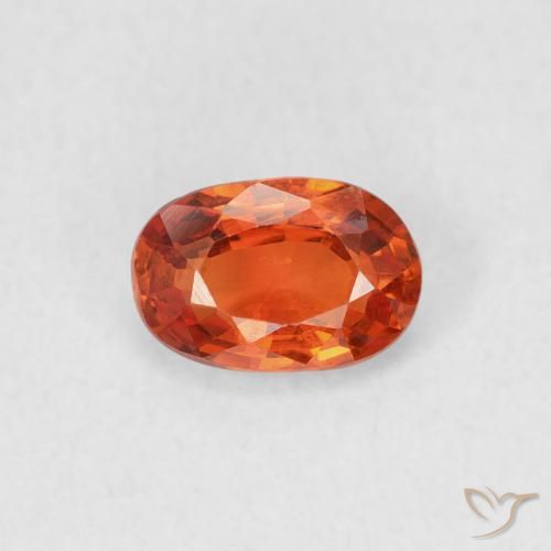0.62ct Naturel Orange moyen Saphir, ovale, VVS-VS