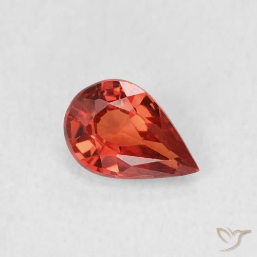 0.51ct Naturel Rouge intense Saphir, En forme de poire, VVS-VS