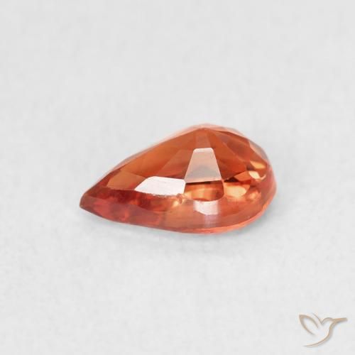 Saphir Rouge intense naturelle En forme de poire, 0.51 ct, VVS-VS
