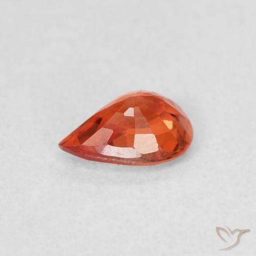 Saphir Rouge intense naturelle En forme de poire, 0.47 ct, VVS-VS