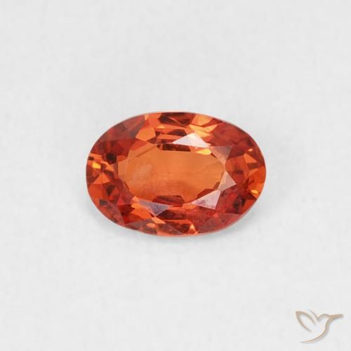 0.49ct Naturel Orange rougeâtre Saphir, ovale, VVS-VS