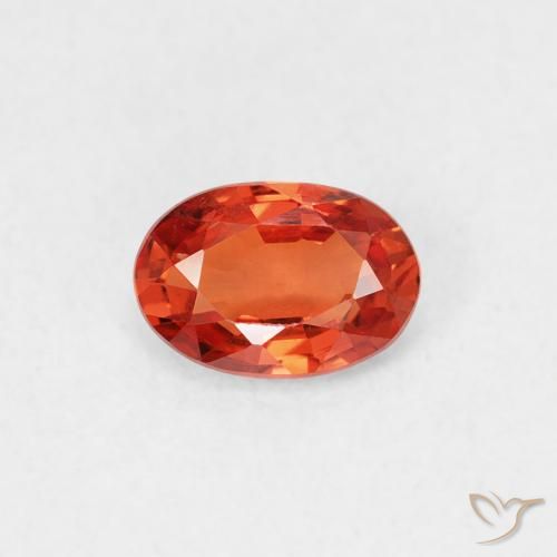0.51ct Naturel Orange moyen Saphir, ovale, VVS-VS