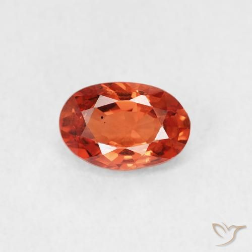 0.60ct Naturel Orange feu Saphir, ovale, VS