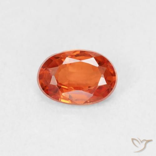 0.52ct Naturel Orange rougeâtre Saphir, ovale, VS