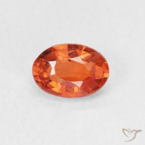 0.73ct Naturel Orange feu Saphir, ovale, VS