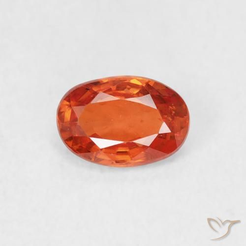 0.63ct Naturel Orange moyen Saphir, ovale, VS