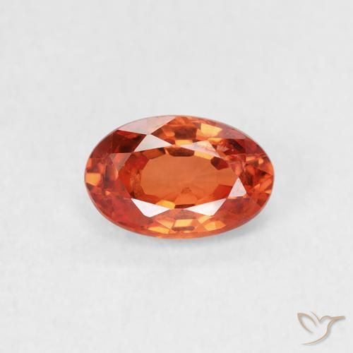 0.66ct Naturel Orange rougeâtre Saphir, ovale, VS