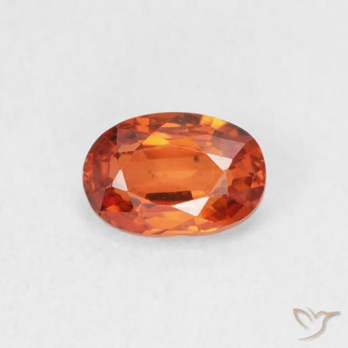 0.68ct Naturel Orange moyen Saphir, ovale, VS