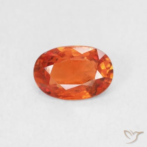0.57ct Naturel Orange feu Saphir, ovale, VS