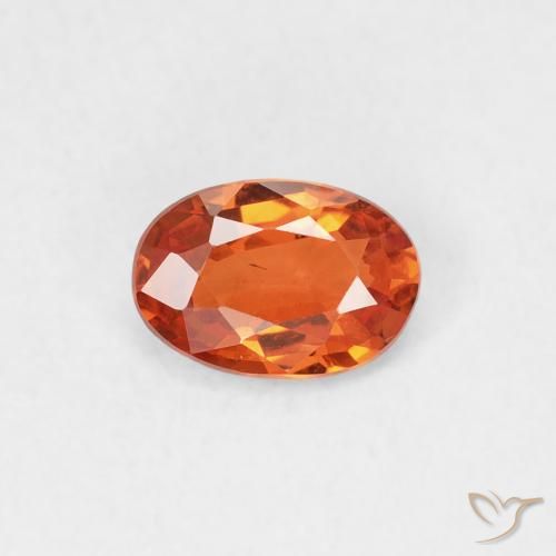 0.52ct Naturel Ambre orange Saphir, ovale, VVS-VS