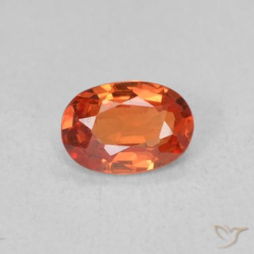 0.54ct Naturel Orange rougeâtre Saphir, ovale, VS