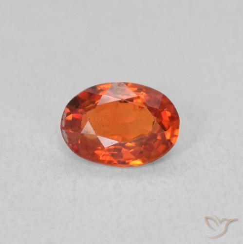 0.48ct Naturel Orange rougeâtre Saphir, ovale, VS