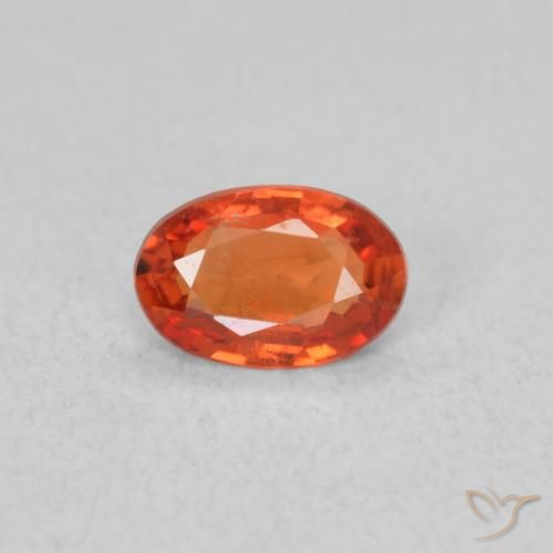 0.41ct Naturel Orange rougeâtre Saphir, ovale, VVS-VS