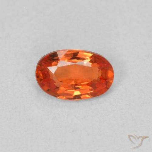 0.53ct Naturel Orange rougeâtre Saphir, ovale, VVS-VS