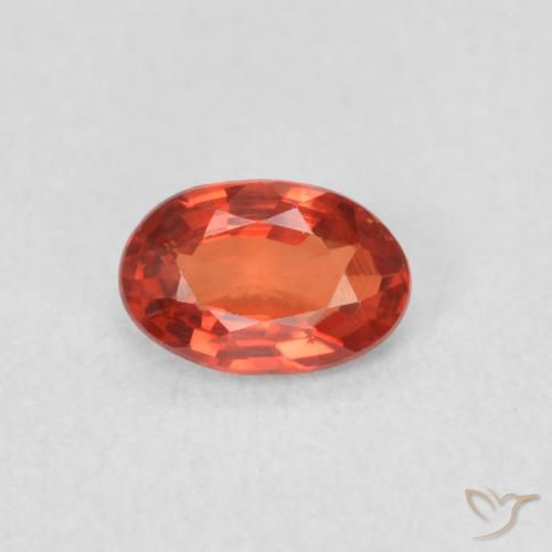 0.58ct Naturel Rouge moyen Saphir, ovale, VVS-VS