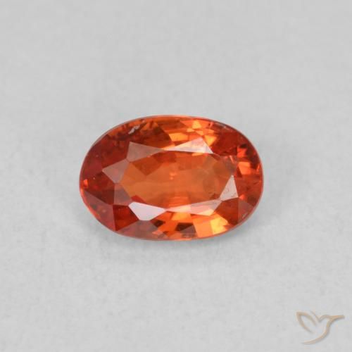 0.57ct Naturel Orange rougeâtre Saphir, ovale, VS