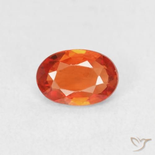 0.55ct Naturel Ambre orange Saphir, ovale, VVS
