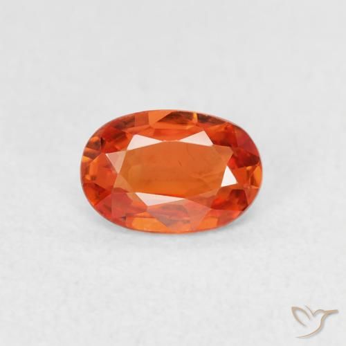 0.52ct Naturel Orange feu Saphir, ovale, VVS