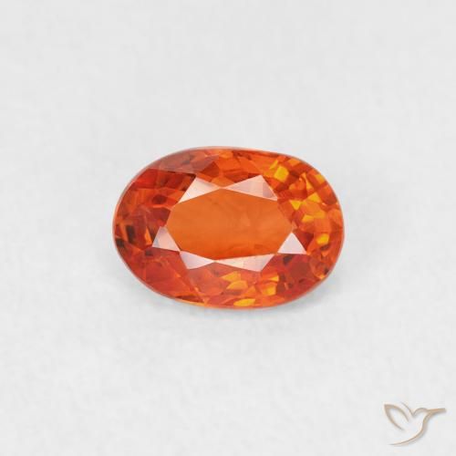 0.59ct Naturel Orange feu Saphir, ovale, VVS