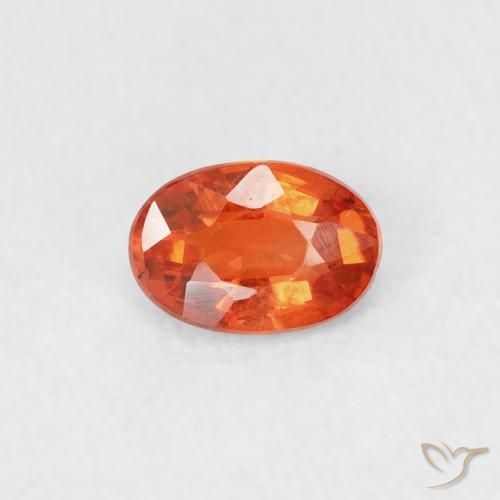 0.53ct Naturel Orange rougeâtre Saphir, ovale, VVS