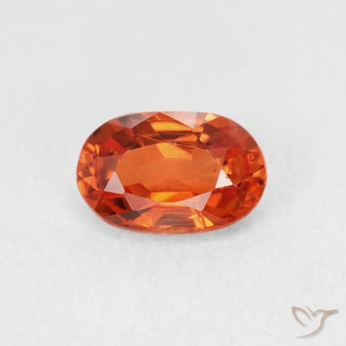 0.71ct Naturel Orange rougeâtre Saphir, ovale, VVS
