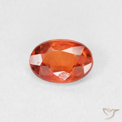 0.53ct Naturel Orange rougeâtre Saphir, ovale, VVS