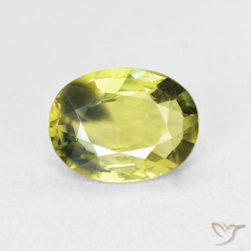 2.54ct Naturel Vert jaune Saphir, ovale, VVS-VS