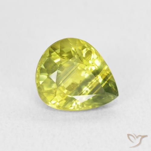 Saphir Jaune moyen naturelle En forme de poire, 1.99 ct, VVS-VS
