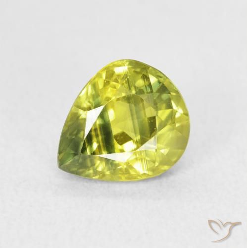 Saphir Jaune moyen naturelle En forme de poire, 1.99 ct, VVS-VS