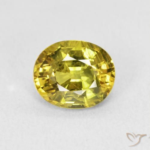 2.31ct Naturel Jaune moyen Saphir, ovale, VVS-VS