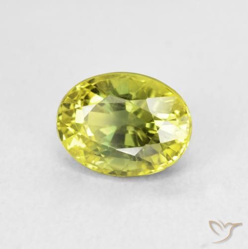 Saphir Jaune moyen naturelle ovale, 2.93 ct, VVS-VS