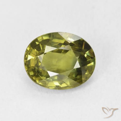 2.25ct Naturel Vert foncé Saphir, ovale, VVS-VS