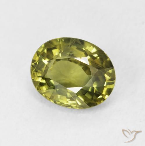 Saphir Vert foncé naturelle ovale, 2.25 ct, VVS-VS