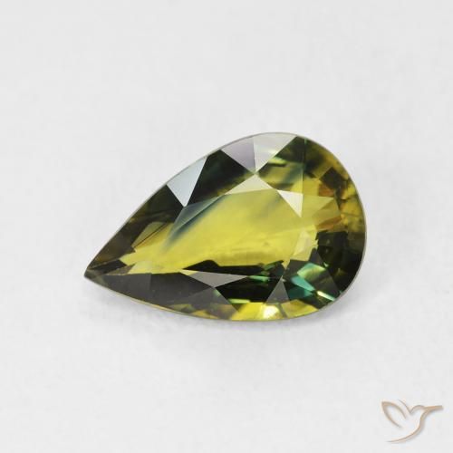 2.11ct Naturel Multicolore Saphir, En forme de poire, VVS-VS