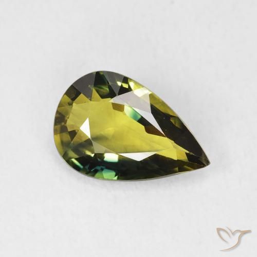 Saphir Multicolore naturelle En forme de poire, 2.11 ct, VVS-VS