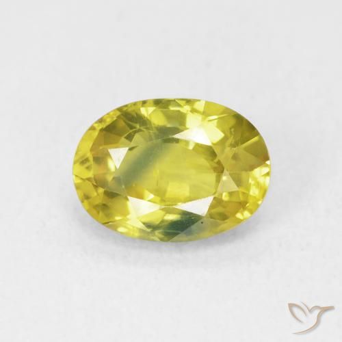 2.71ct Naturel Jaune moyen Saphir, ovale, VS