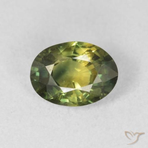 1.37ct Naturel Forêt verte Saphir, ovale, VS