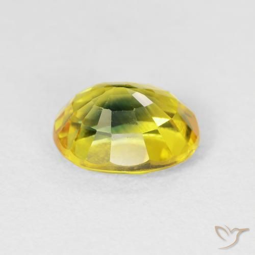 Saphir Doré terreux naturelle ovale, 3.12 ct, VS