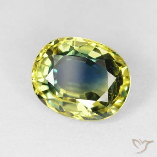 Saphir Multicolore naturelle ovale, 4.18 ct, VS