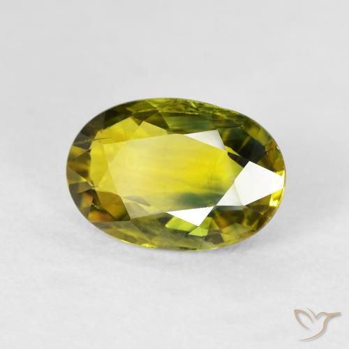 Saphir Brun doré profond naturelle ovale, 3.13 ct, VS