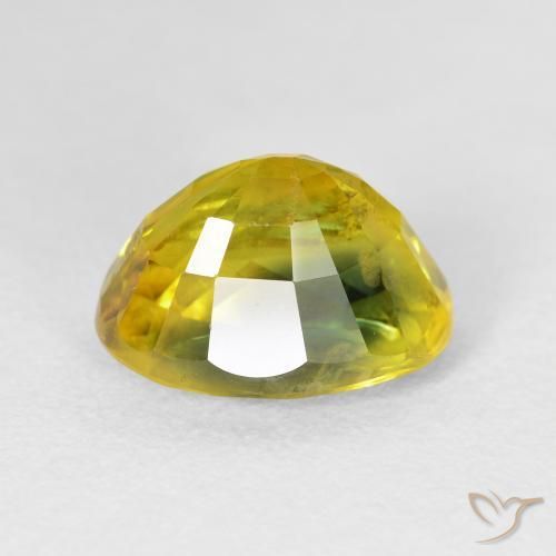 Saphir Doré noir naturelle ovale, 5.95 ct, VS