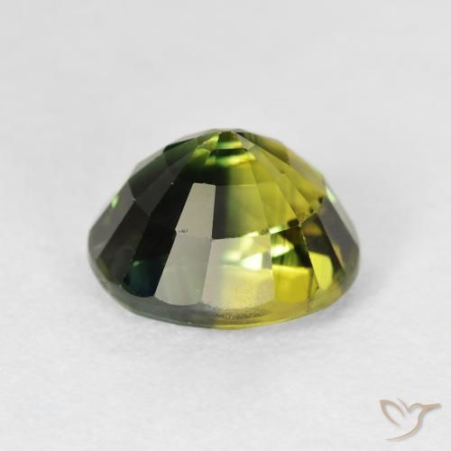 Saphir Vert forêt profond naturelle ovale, 3.97 ct, VS