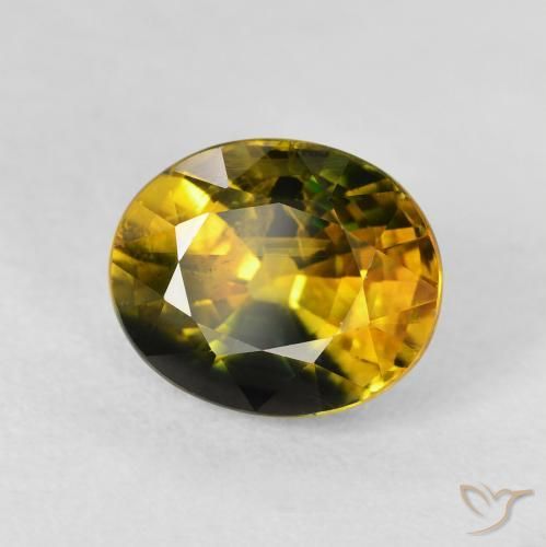 Saphir Multicolore naturelle ovale, 3.24 ct, VS