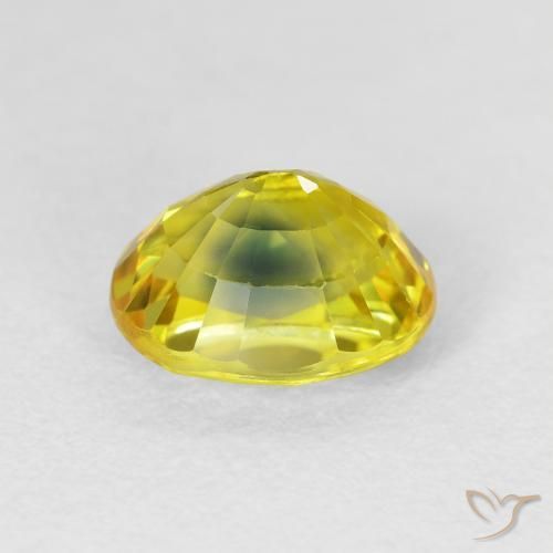 Saphir Or moyen naturelle ovale, 3.44 ct, VS
