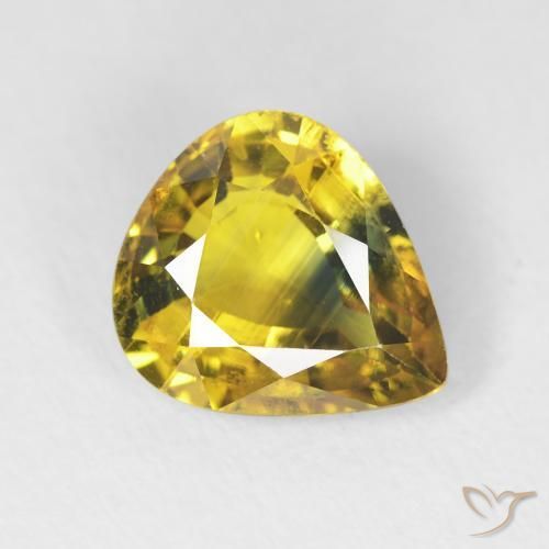 3.39ct Naturel Brun doré profond Saphir, En forme de poire, VS