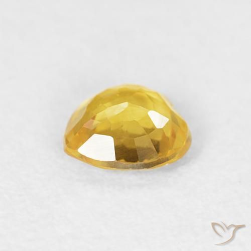 Saphir Jaune Toscane naturelle Cœur, 0.39 ct, VVS-VS
